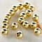 12 Pack: Gold Metal Round Beads, 8mm by Bead Landing™